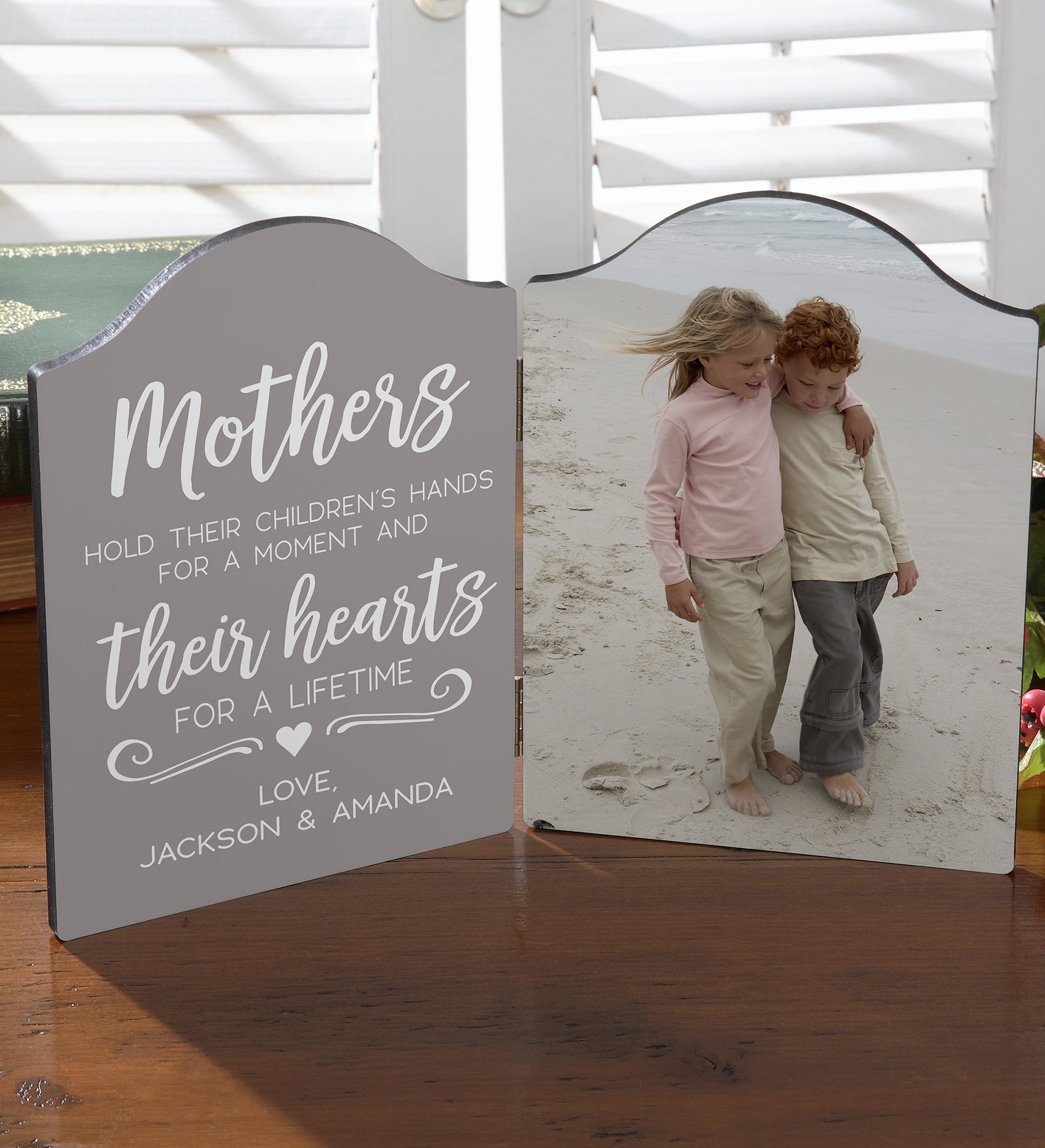Mothers Hold Their Child's Hand Personalized Photo Plaque